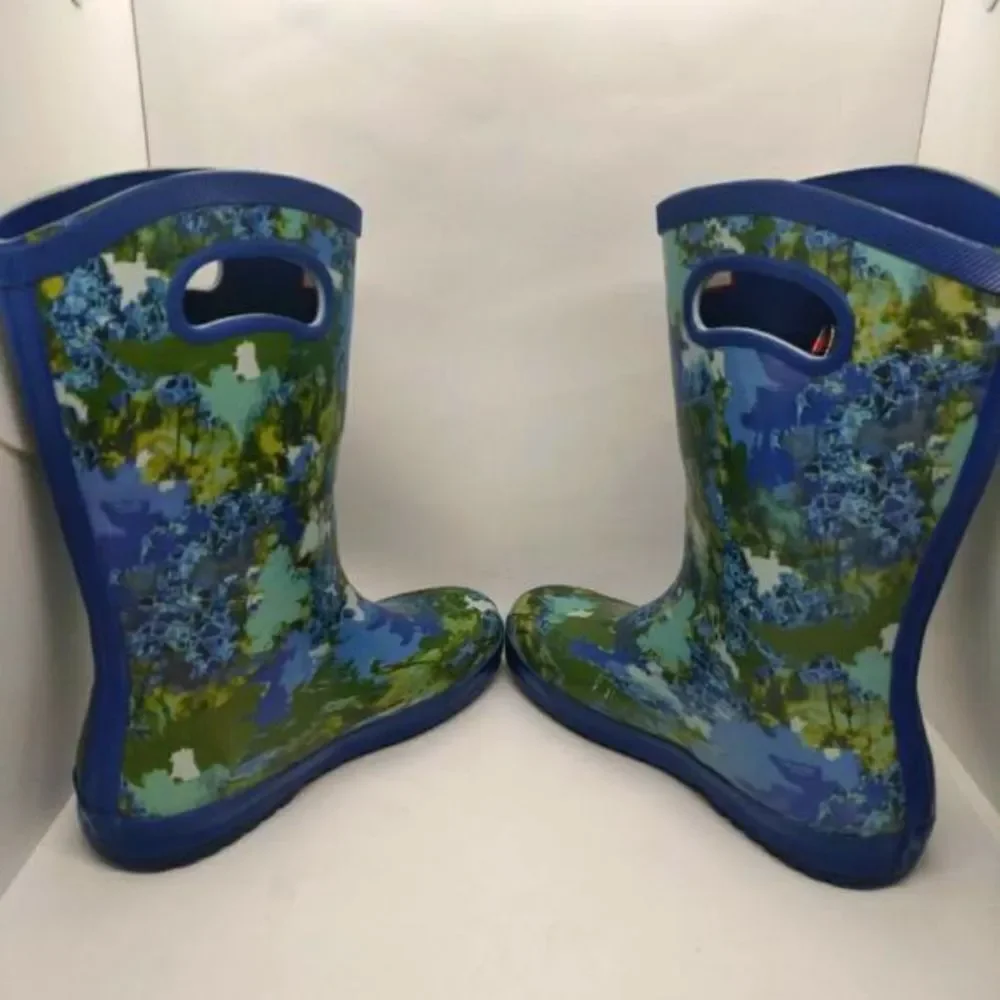 Hunter x Target Waterproof Rain Boots Girls‎ Size 4 Blue Green